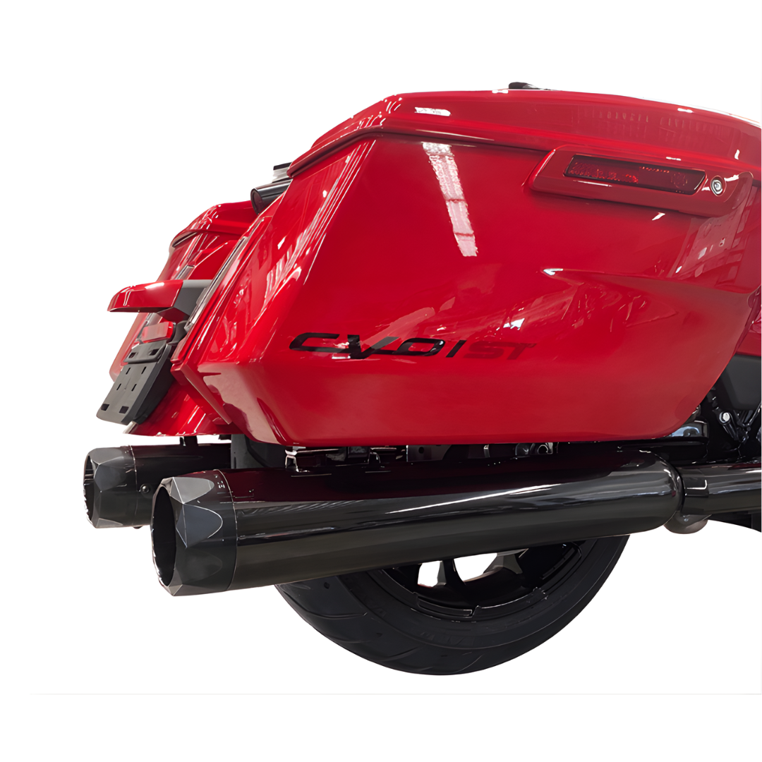 TAB Performance 4.5″ B.A.M. Stick Slip-On Mufflers – Midnight Chrome Finish (Body) for 2017-Up Harley-Davidson Touring