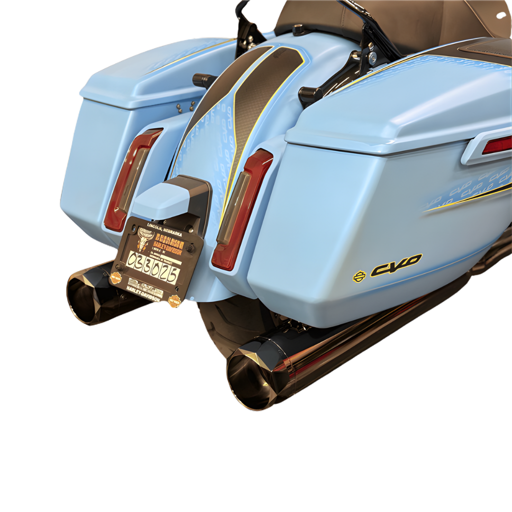 TAB Performance 4.5″ B.A.M. Stick Slip-On Mufflers – Torched Chrome Body for 2017-Up Harley-Davidson Touring