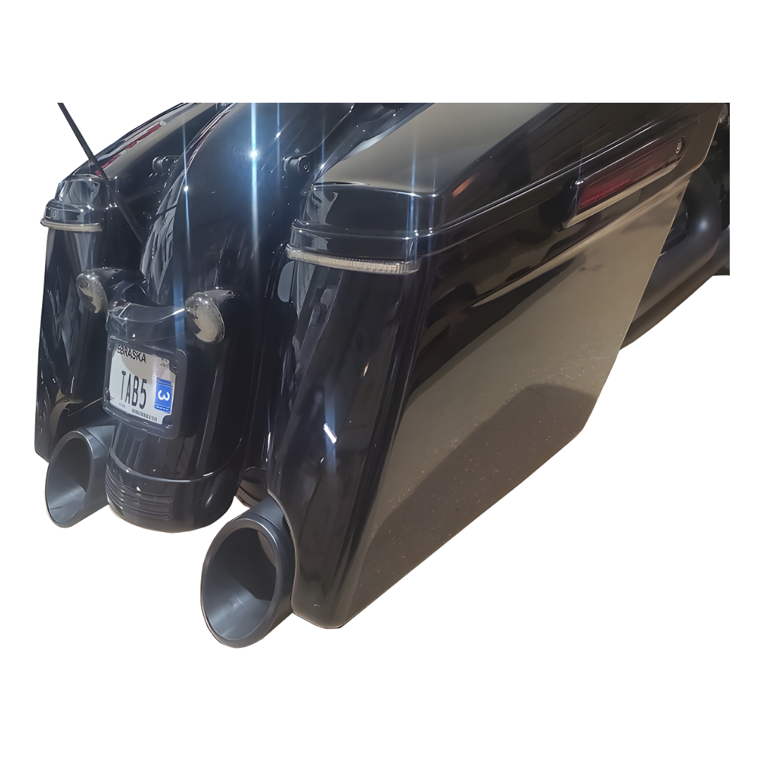 TAB Performance 5.0" 50 Cal Slip-On Mufflers | Black Finish for 2017–Up Harley-Davidson Touring Models