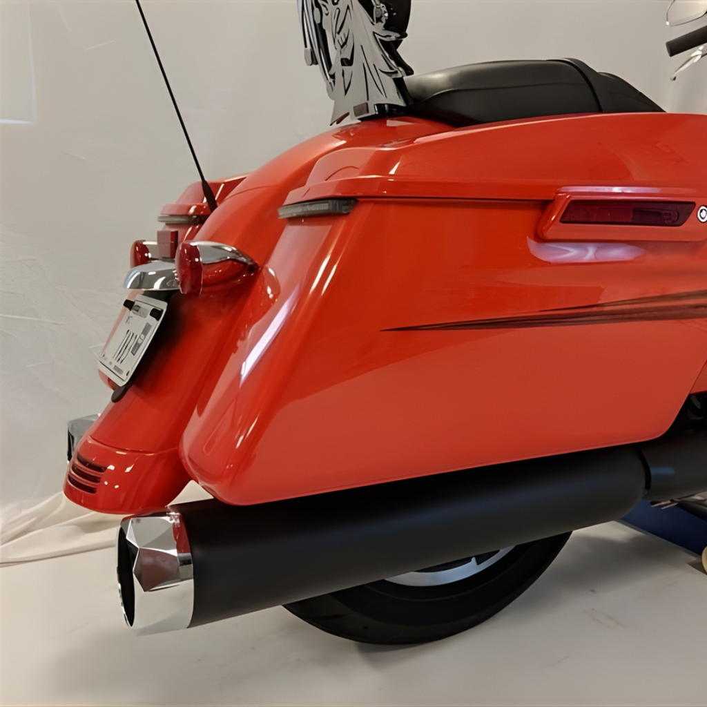 TAB Performance 4.5" B.A.M. Stick Slip-On Mufflers – Black Finish Body for 2017-Up Harley Touring