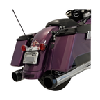 TAB Performance 4.5" B.A.M. Stick Slip-On Mufflers | Chrome Finish for 1995–2016 Harley Touring & 2009-Newer Trikes