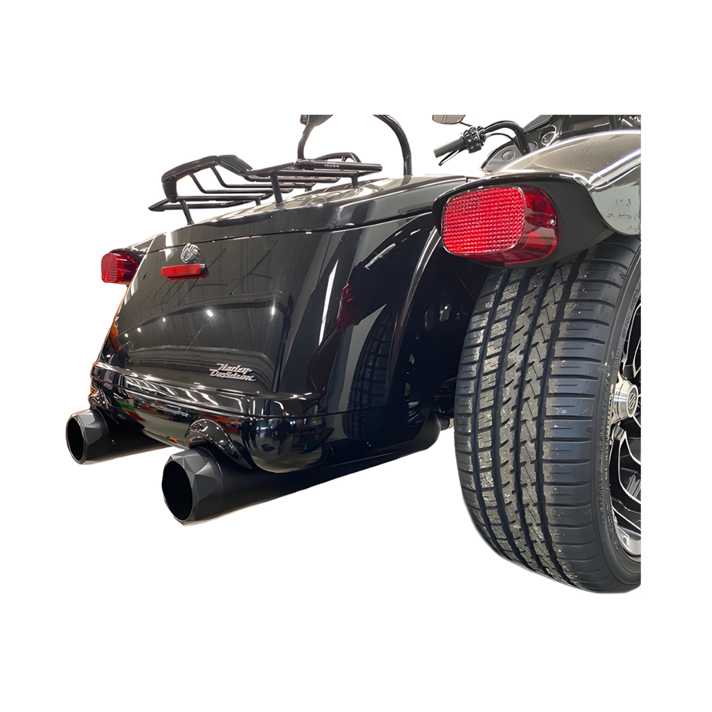 TAB Performance 4.5" B.A.M. Stick Slip-On Mufflers | Black Finish for 1995-2016 Harley-Davidson Touring & 2009-Newer Trikes