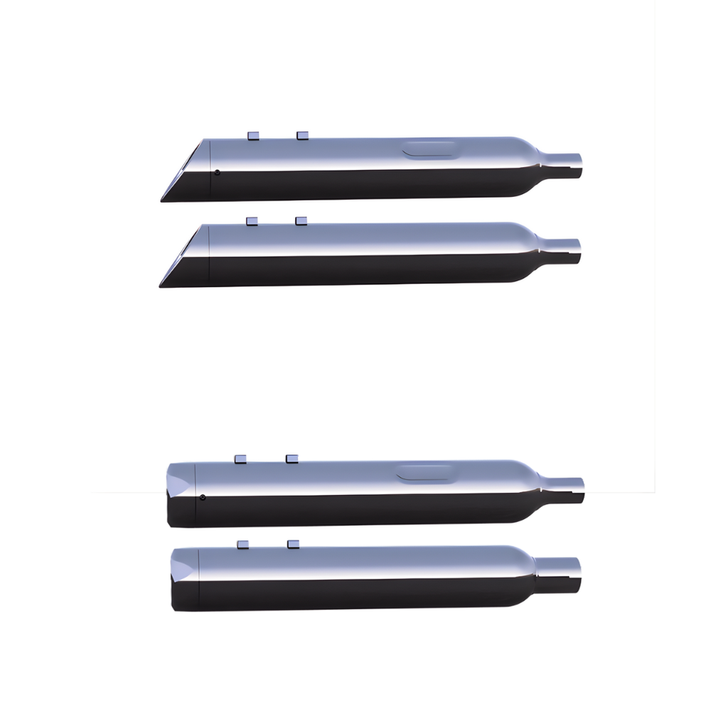 TAB Performance 4.5″ B.A.M. Stick Slip-On Mufflers – Midnight Chrome Finish (Body) for 2017-Up Harley-Davidson Touring