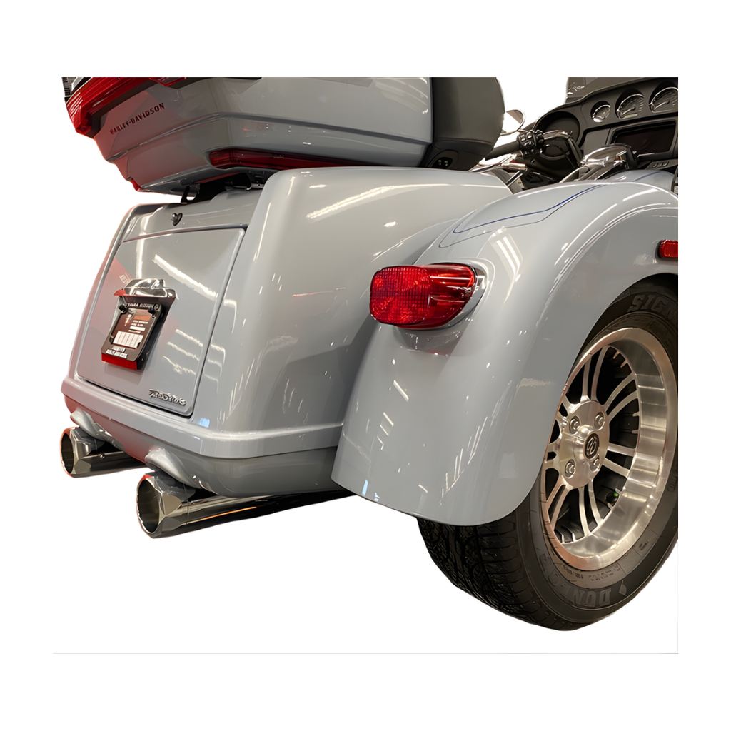 TAB Performance 4.5" B.A.M. Stick Slip-On Mufflers | Chrome Finish for 1995–2016 Harley Touring & 2009-Newer Trikes