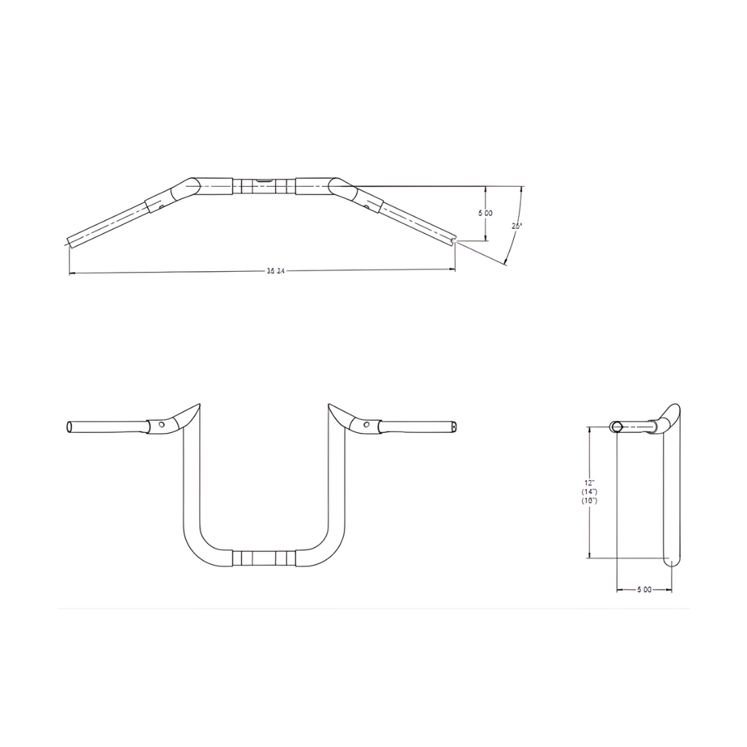 TAB Performance Folsom Prison FlexFitment Handlebars | 1.25" Clamping Area