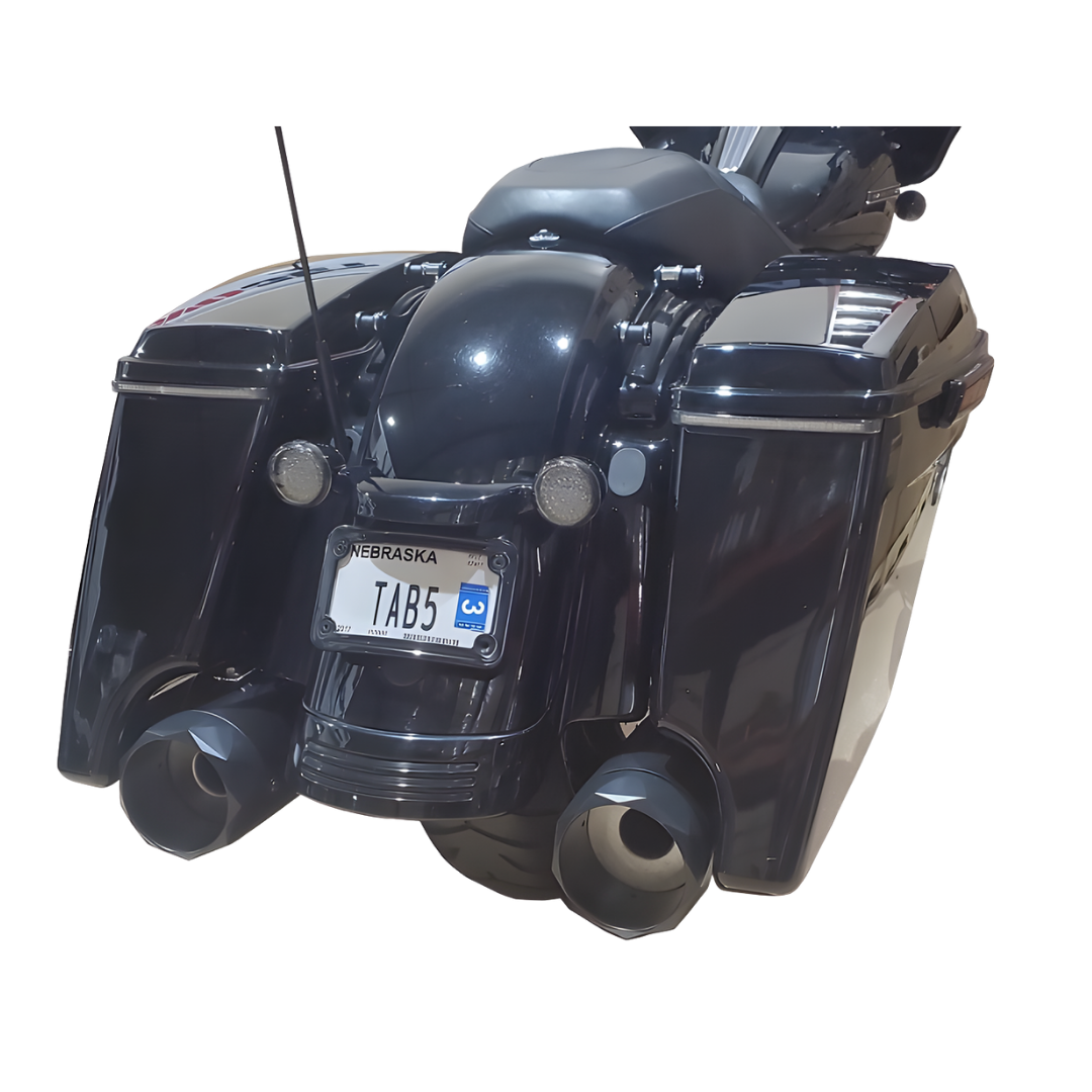 TAB Performance 5.0" 50 Cal Slip-On Mufflers | Black Finish for 2017–Up Harley-Davidson Touring Models