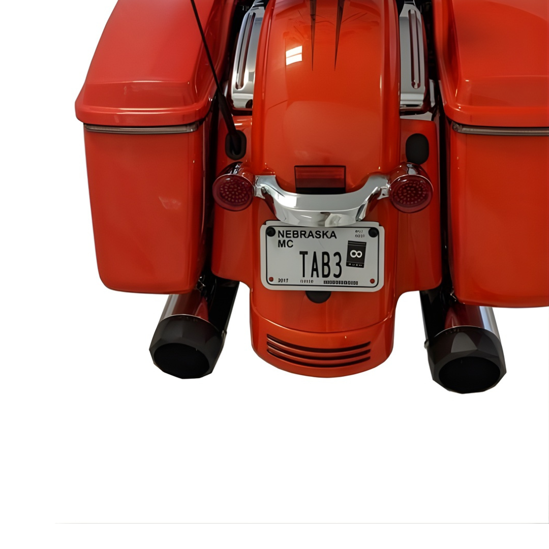 TAB Performance 4.5" B.A.M Stick Slip-On Mufflers – Chrome Body for 2017-Up Harley-Davidson Touring