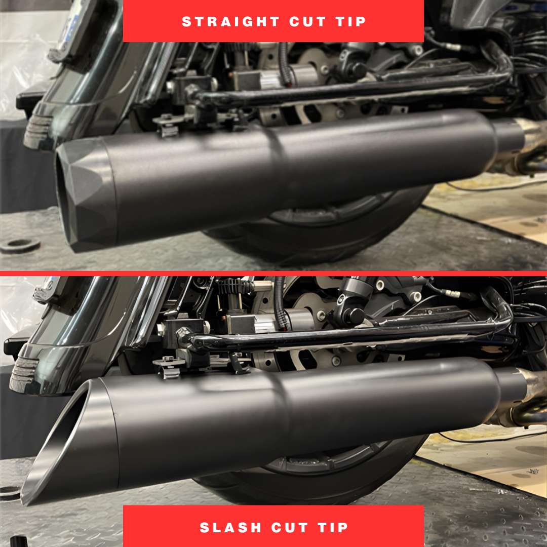 TAB Performance 5.0" 50 Cal Slip-On Mufflers | Black Finish for 2017–Up Harley-Davidson Touring Models