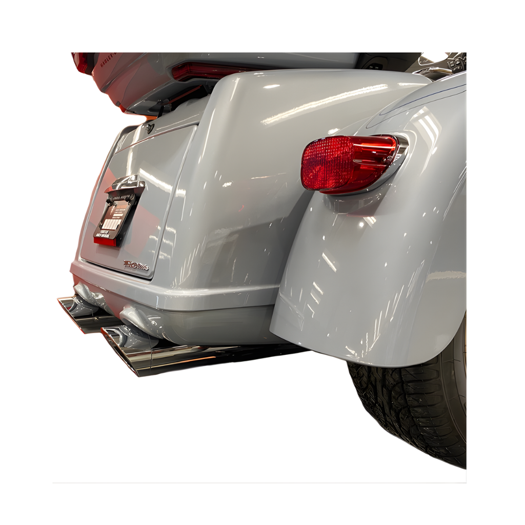 TAB Performance 4.5" B.A.M. Stick Slip-On Mufflers | Chrome Finish for 1995–2016 Harley Touring & 2009-Newer Trikes