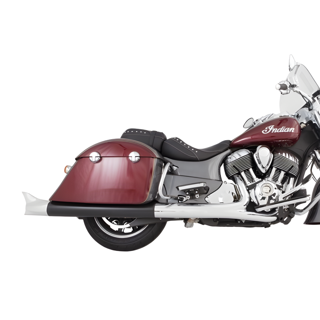 4" Black B.A.M. Sticks Exhaust Pipes | Indian Touring Hard Bags